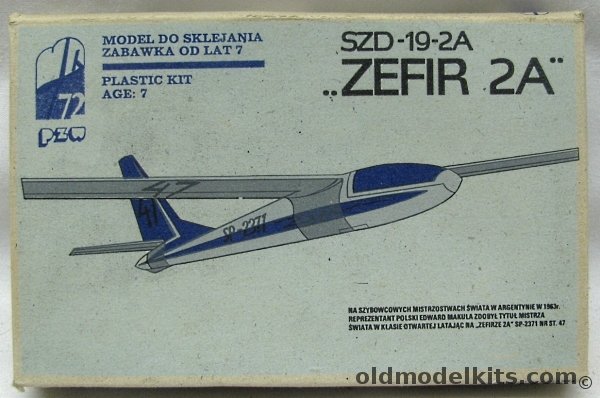 Siedlce 1/72 SZD-19-2A Zefir 2A Glider plastic model kit